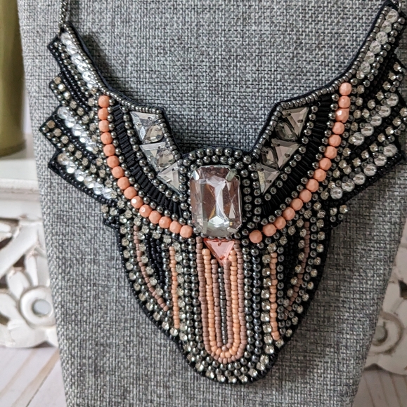 Studded Bib Necklace - Picture 5 of 5